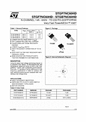 DataSheet STGP7NC60HD pdf